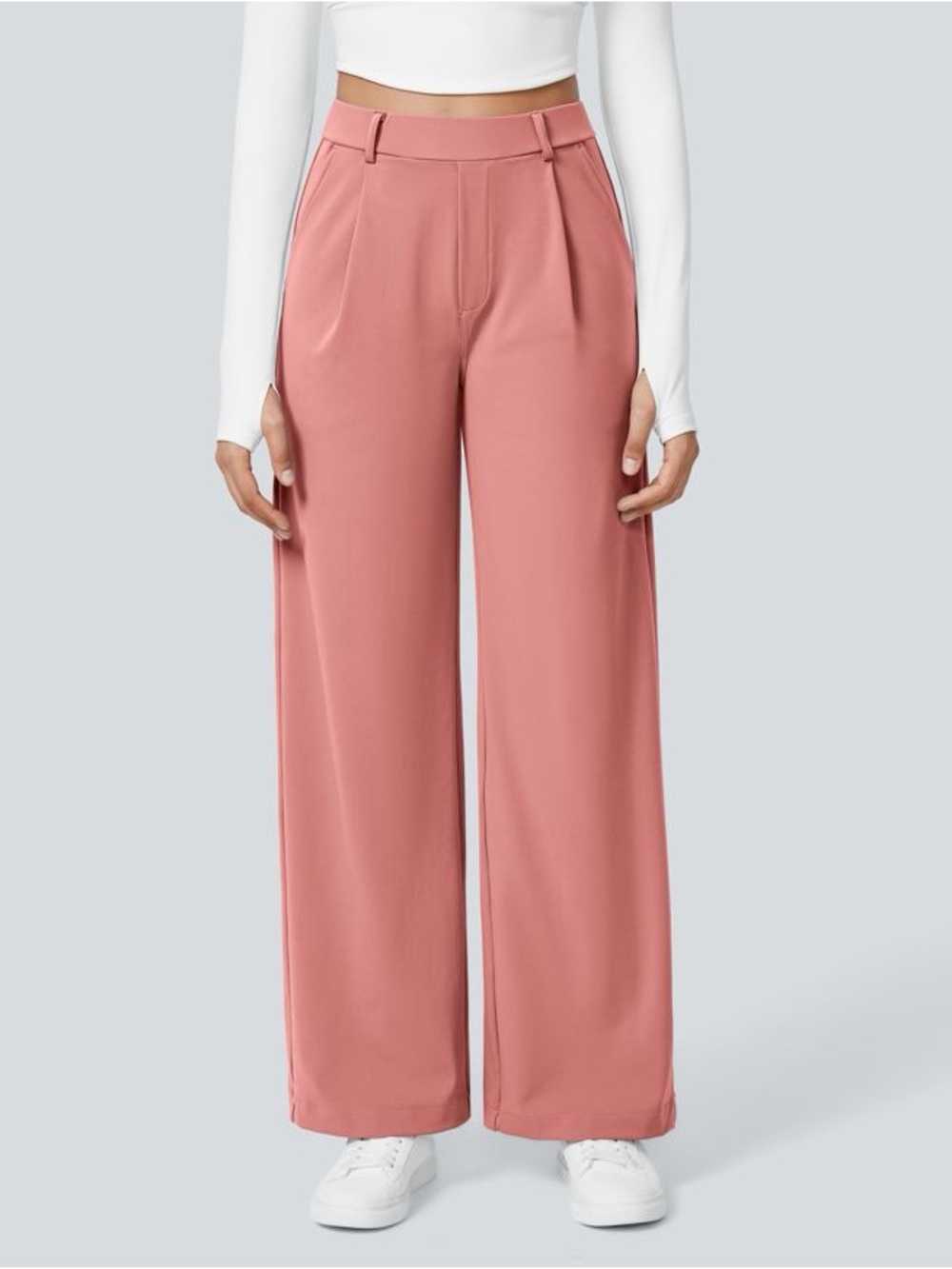 Halara Work Pants in Candy Pink